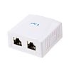 Cat. 6 STP surface-mount box, 2x RJ-45