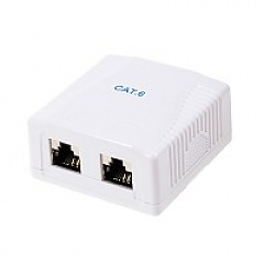 Cat. 6 STP surface-mount box, 2x RJ-45