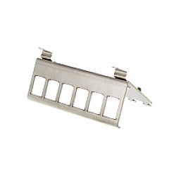 Frame for keystone jack 6 Port, DIN rail mounted