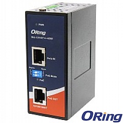 Industrial Gigabit High Power Injector, 1x10/1000 RJ-45 PoE + 1x10/1000 RJ-45 (ORing INJ-101GT++-60W-24V)