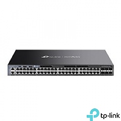 Managed switch, 48x 10/100/1000 RJ-45, 6 slide-in SFP+ 10G slot, 19" (TP-Link SG6654X)