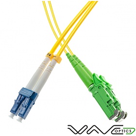 Patchcord E2000/APC-LC/UPC, SM, 9/125 duplex, G652D fiber, 2 m