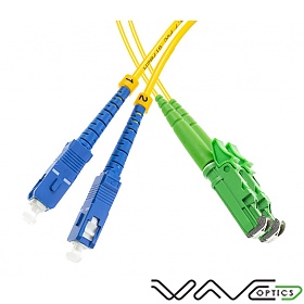 Patchcord E2000/APC-SC/UPC, SM, 9/125 duplex, G652D fiber, 2 m