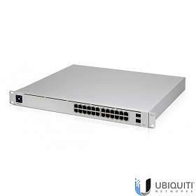 Ubiquiti USW-Pro-24-PoE, Managed switch, 24x 10/1000 RJ-45, 2x 10G SFP+, PoE+, 19"
