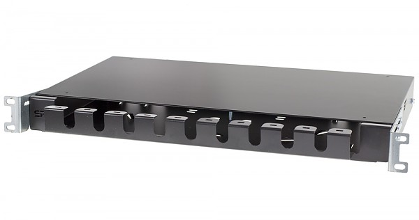 Sliding spare cable drawer, 19", 1U, black 