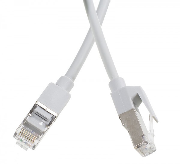 Patch cable S/FTP (PiMF) cat. 8,  0.5 m, grey 