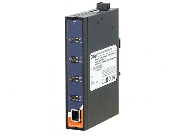 ORing ITPS-141TX-T1L, Unmanaged Industrial SPE switch, 4x 10 T1L + 1x 100 RJ-45