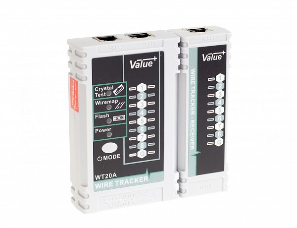 Cable tester RJ-45, RJ-11 witch port flash function WT20A 