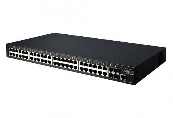 Managed switch, 48x 10/100/1000 RJ-45, 4 integrated 10G SFP ports, 19" (Edge-corE ECS2100-52T) 