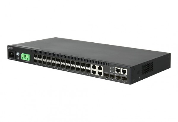 Managed Switch, 20x 100/1000BASE-X SFP, 4x Combo Gigabit (RJ-45/SFP), 4x SFP+ 10G (Edge-corE ECS4120-28FV2) 