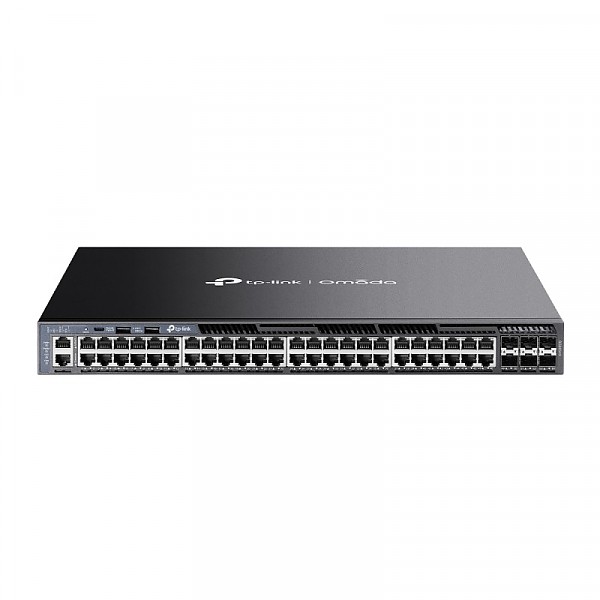 TP-Link SG6654X, Managed switch, 48x 10/100/1000 RJ-45, 6 slide-in SFP+ 10G slot, 19"