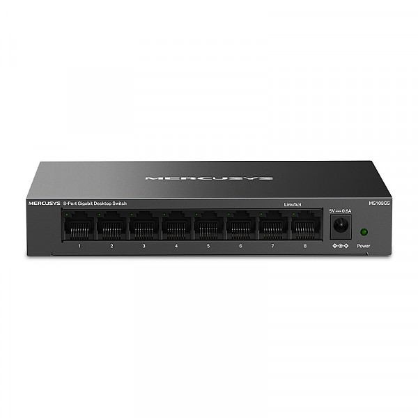 TP-Link Mercusys MS108GS, Unmanaged switch, 8x 10/100/1000 RJ-45, desktop