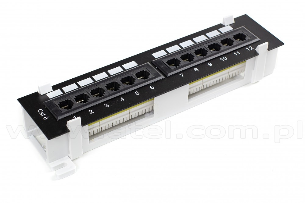 patch panel, UTP, cat. 6, wall-mounted 